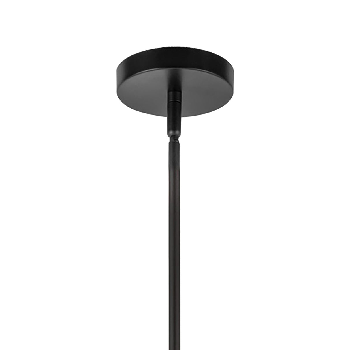 Aurora Chandelier 39", Matte Black and Ribbed Opal Glass