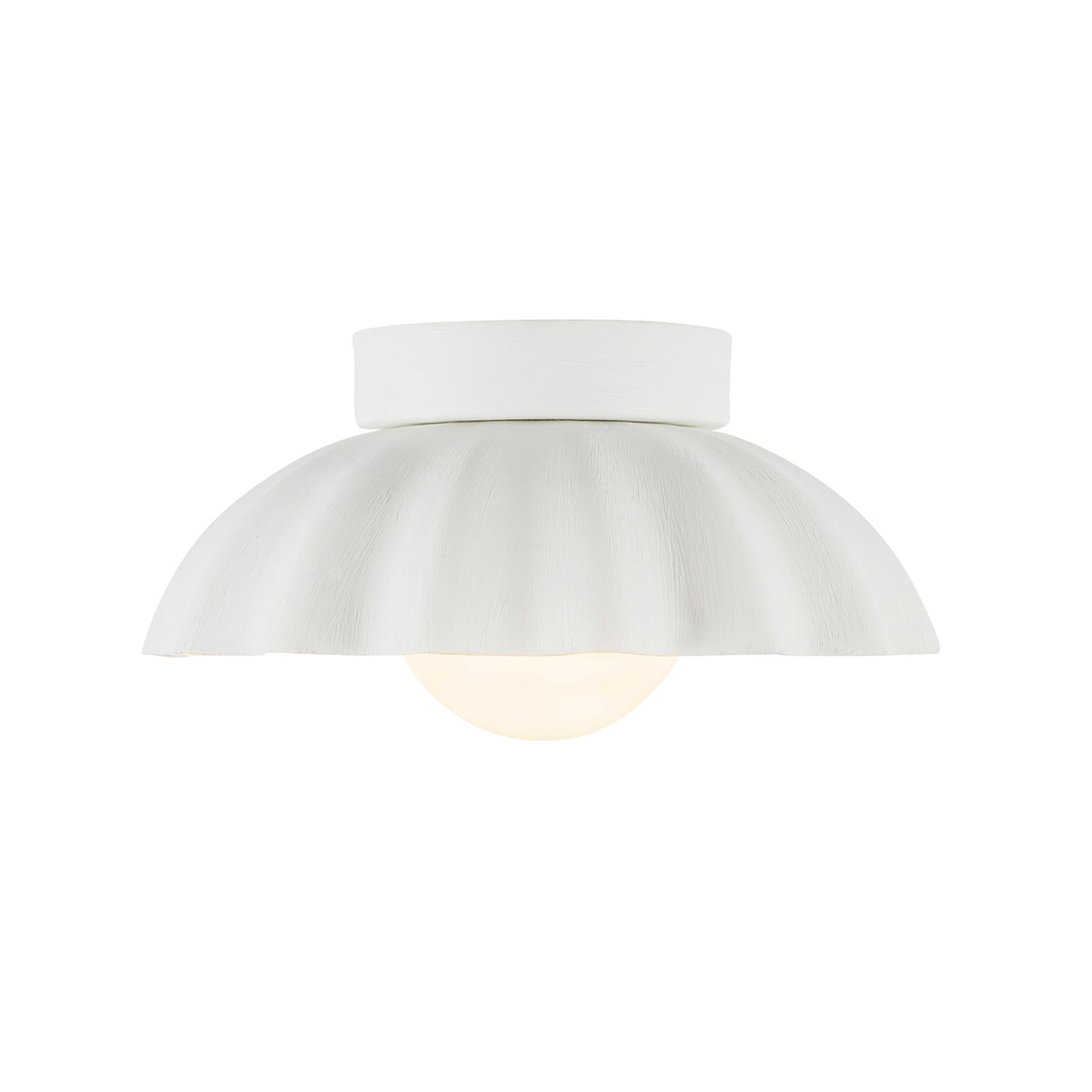 Flare LED Sconce 10", Antique White and Opal Glass