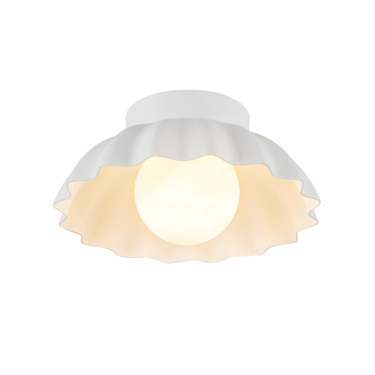 Flare LED Sconce 10", Antique White and Opal Glass