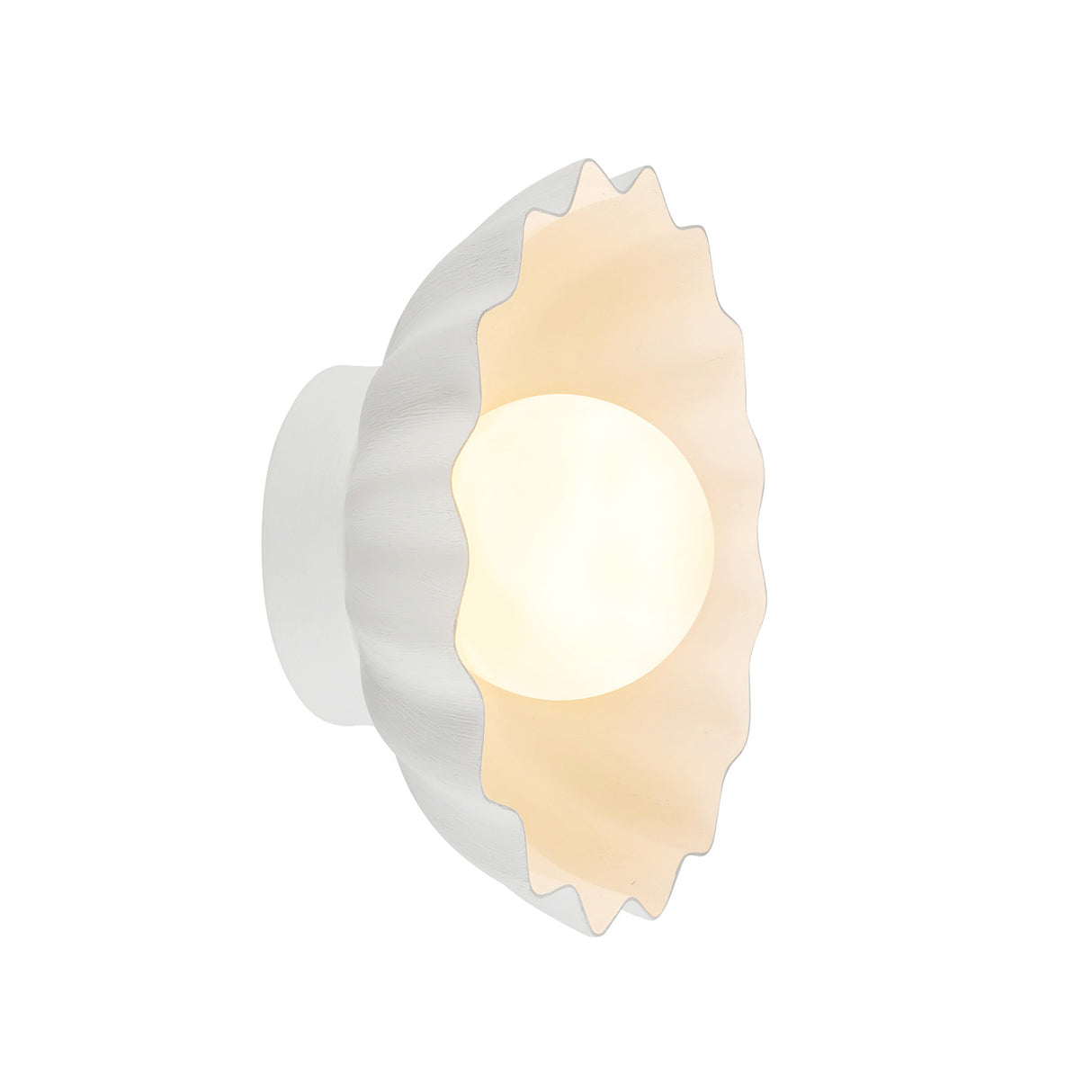 Flare LED Sconce 10", Antique White and Opal Glass