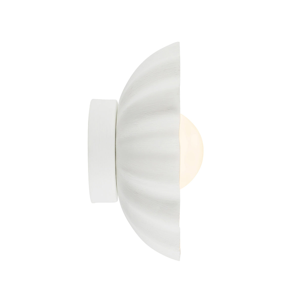 Flare LED Sconce 10", Antique White and Opal Glass