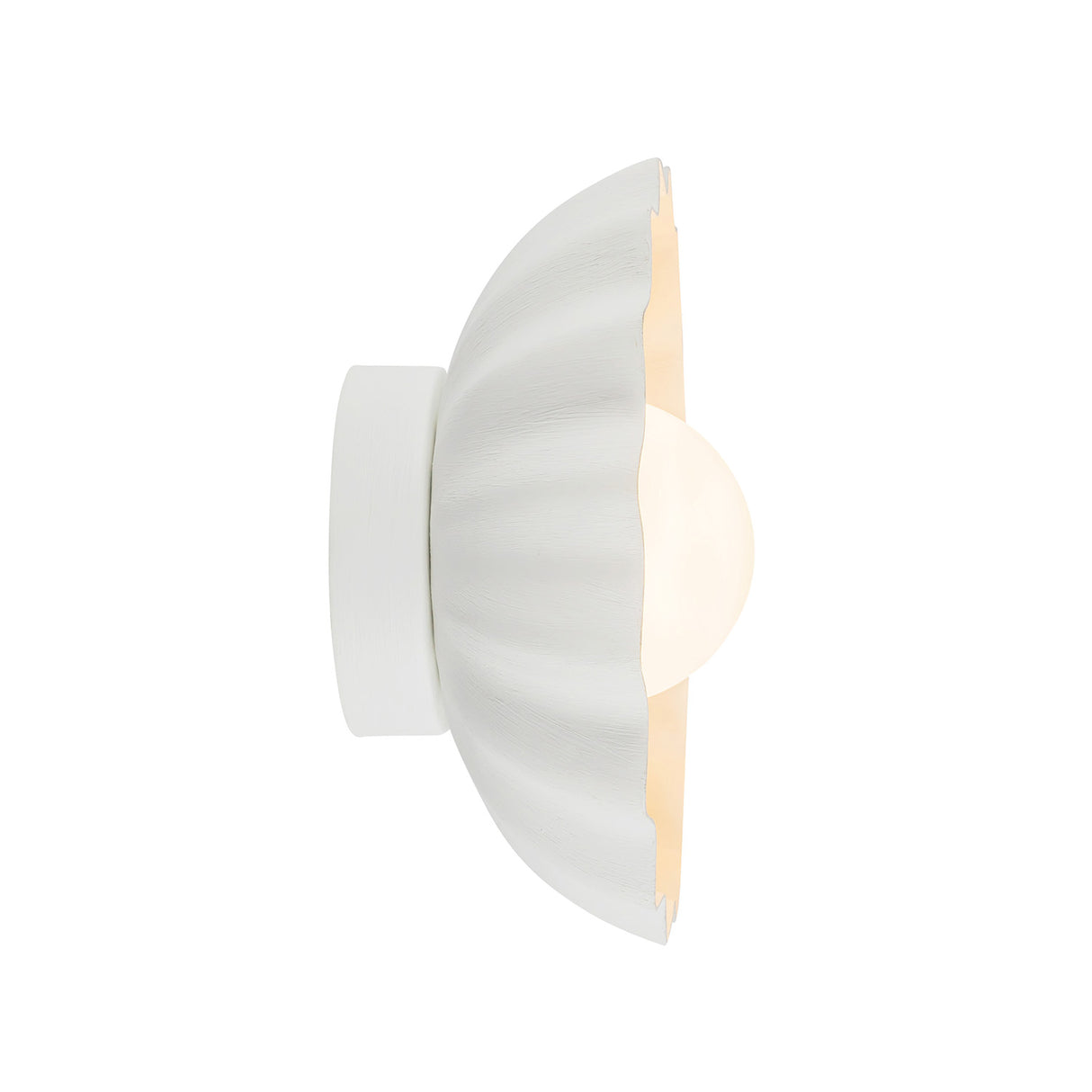 Flare LED Sconce 10", Antique White and Opal Glass