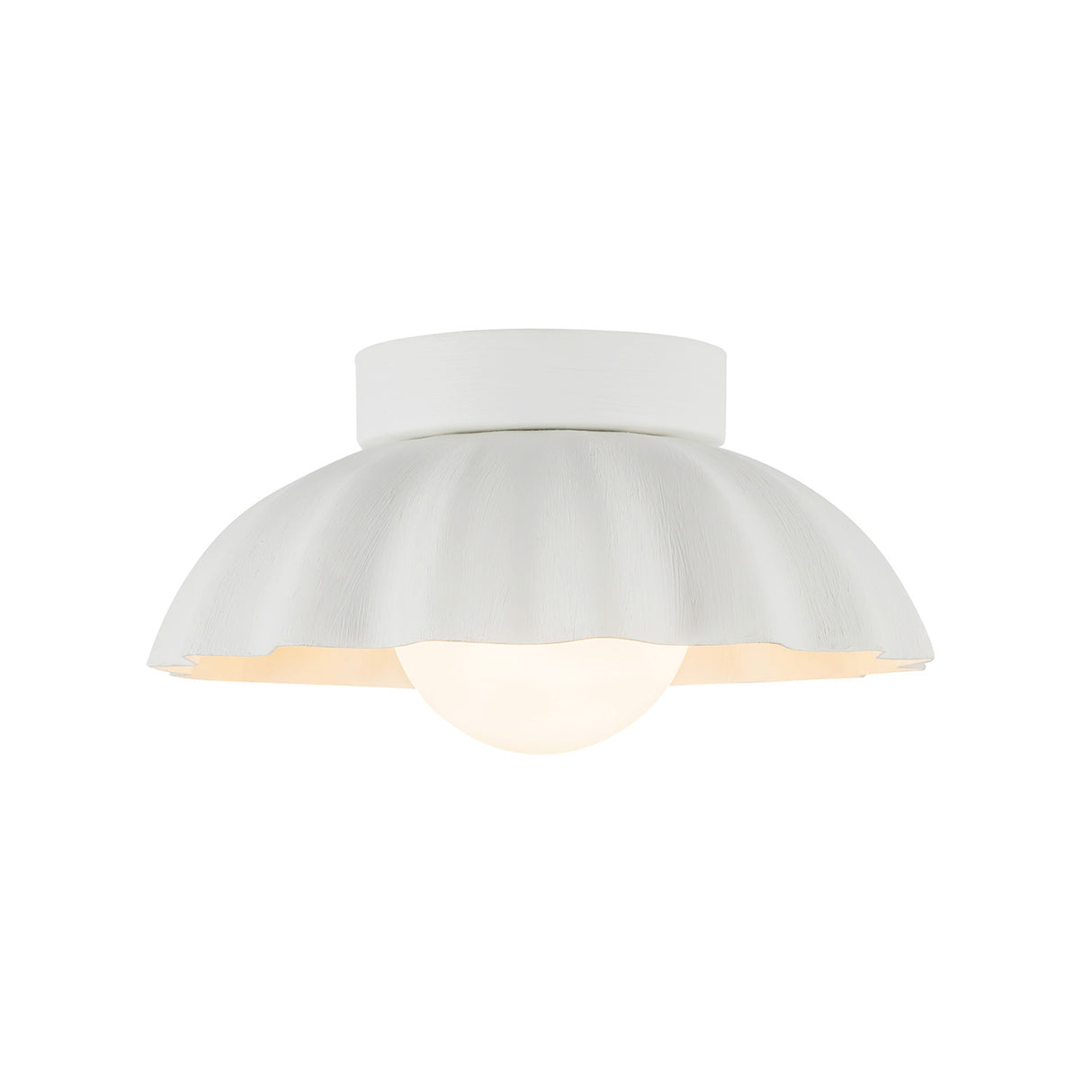 Flare LED Sconce 10", Antique White and Opal Glass