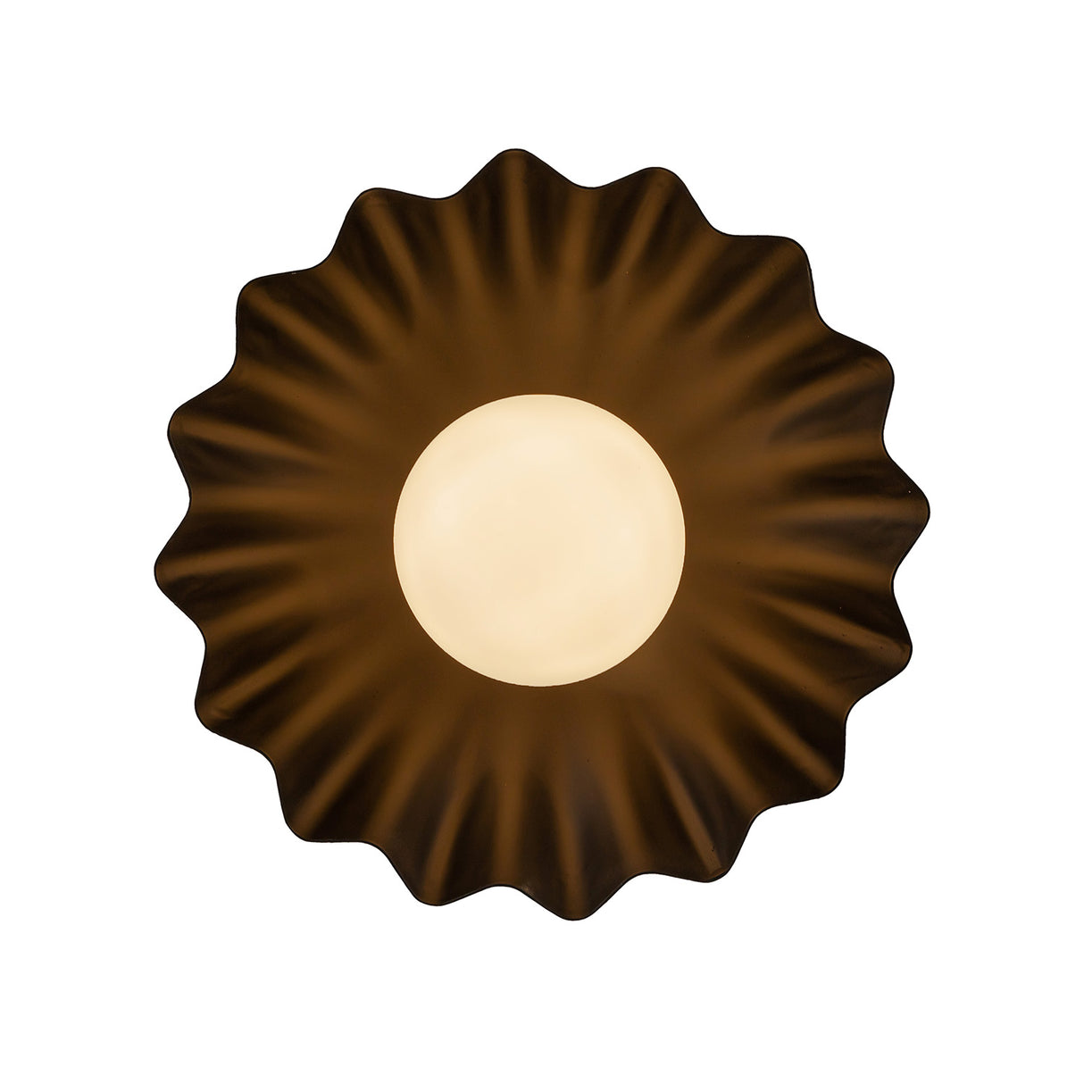 Flare LED Sconce 10", Matte Black and Opal Glass