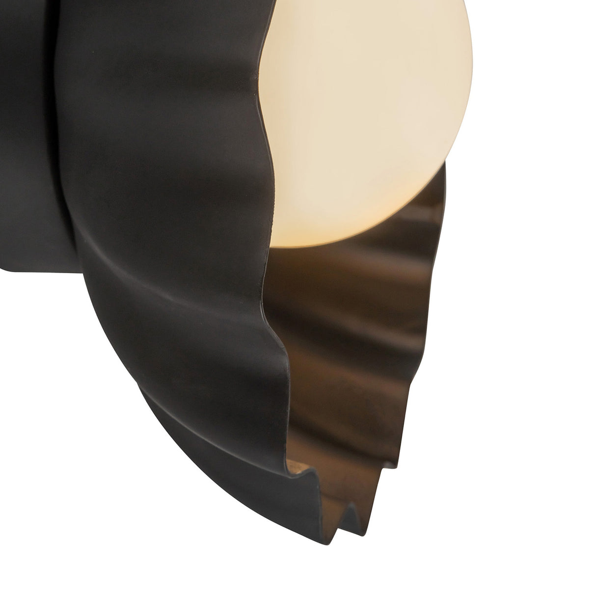 Flare LED Sconce 10", Matte Black and Opal Glass