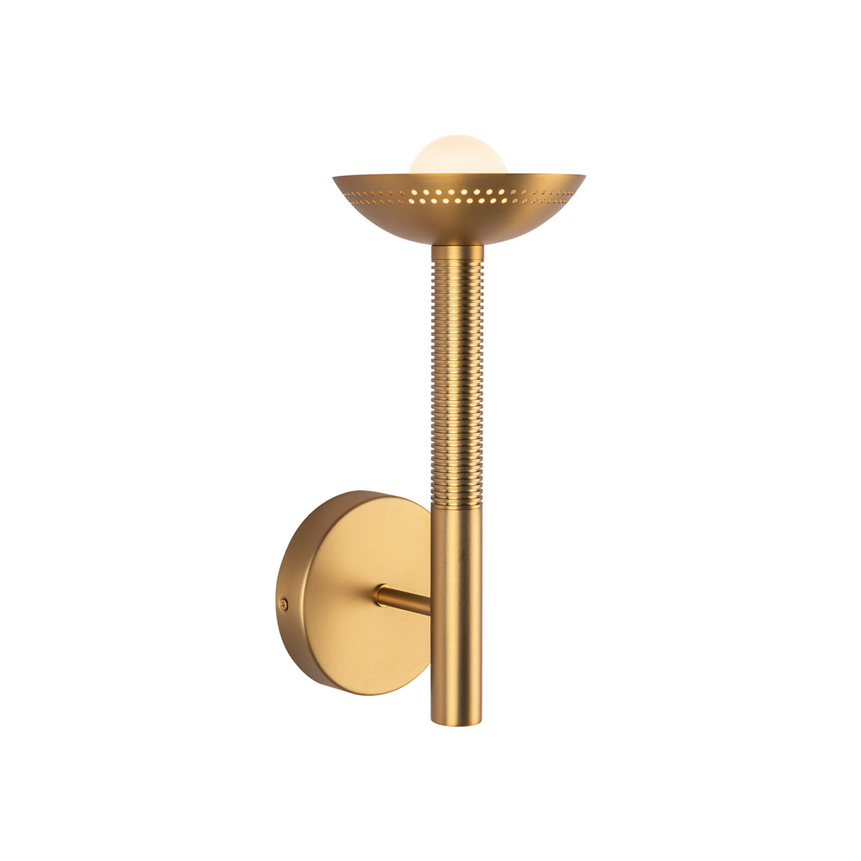 Sheila 1 Light LED Wall Sconce 14", Brushed Brass