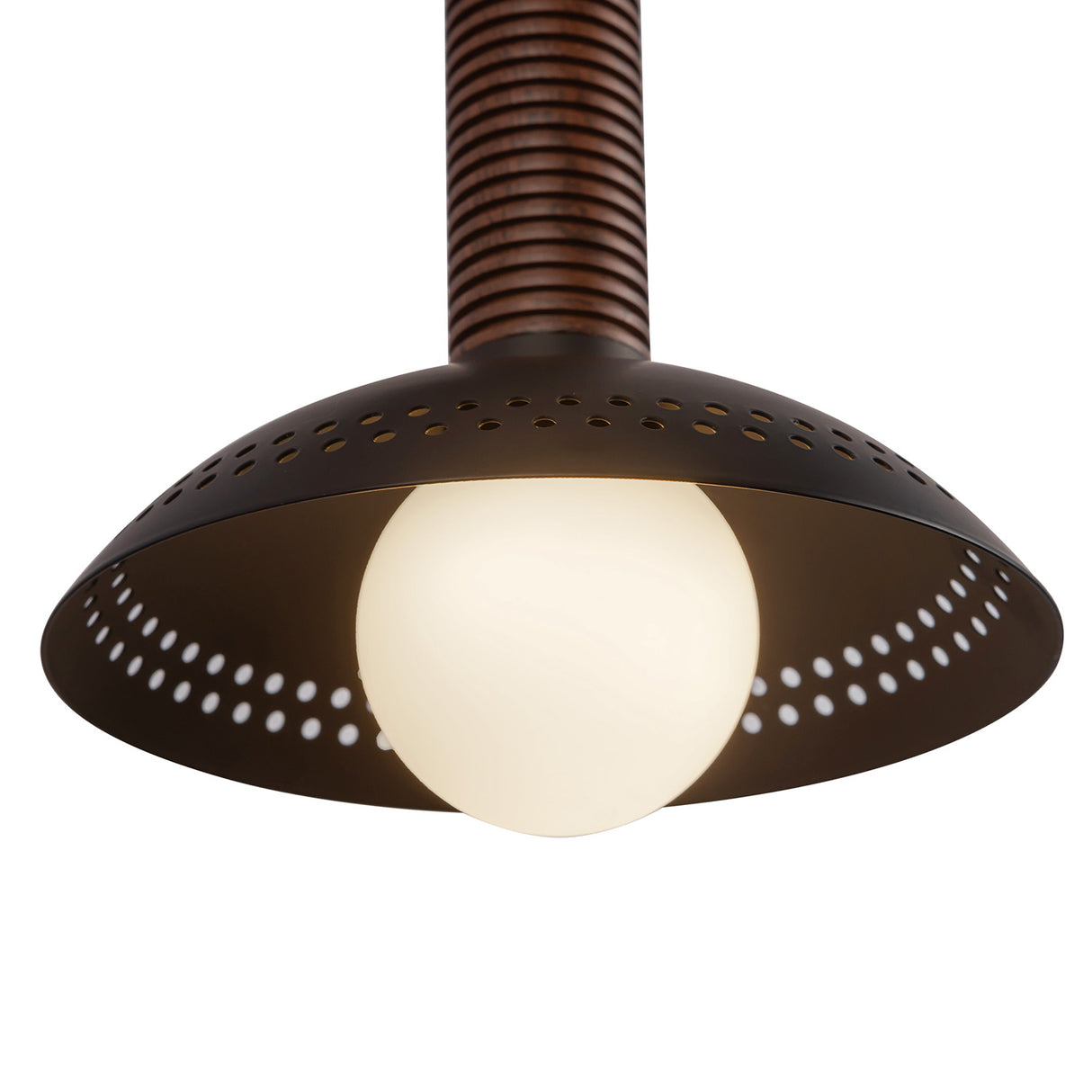 Sheila 1 Light LED Wall Sconce 14", Matte Black and Walnut