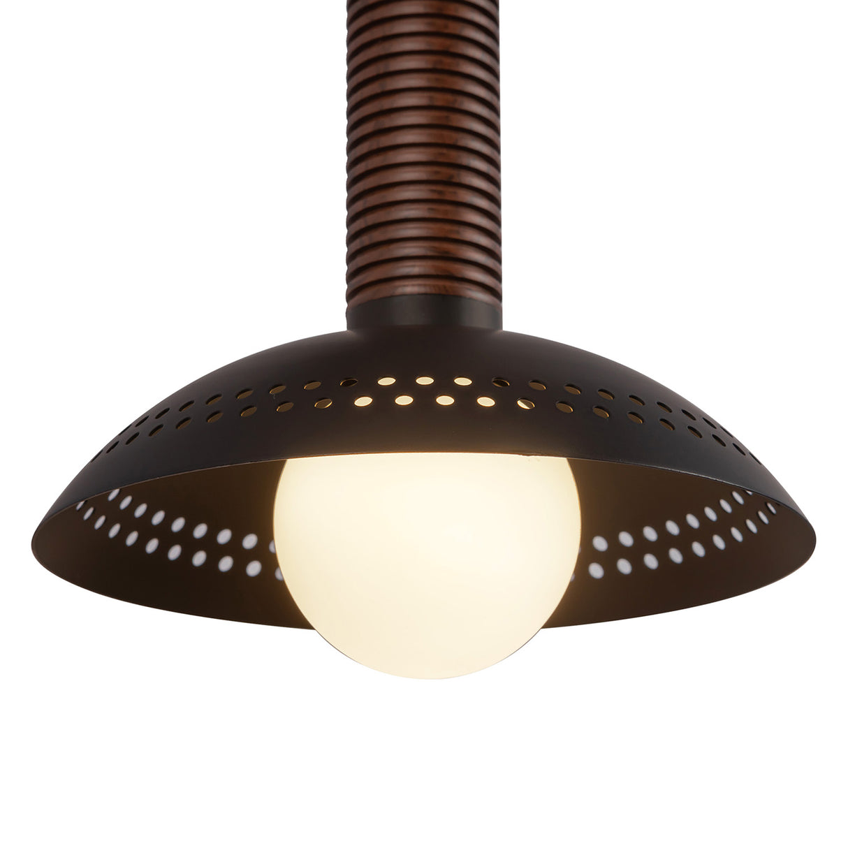 Sheila 2 Light LED Wall Sconce 23", Matte Black and Walnut