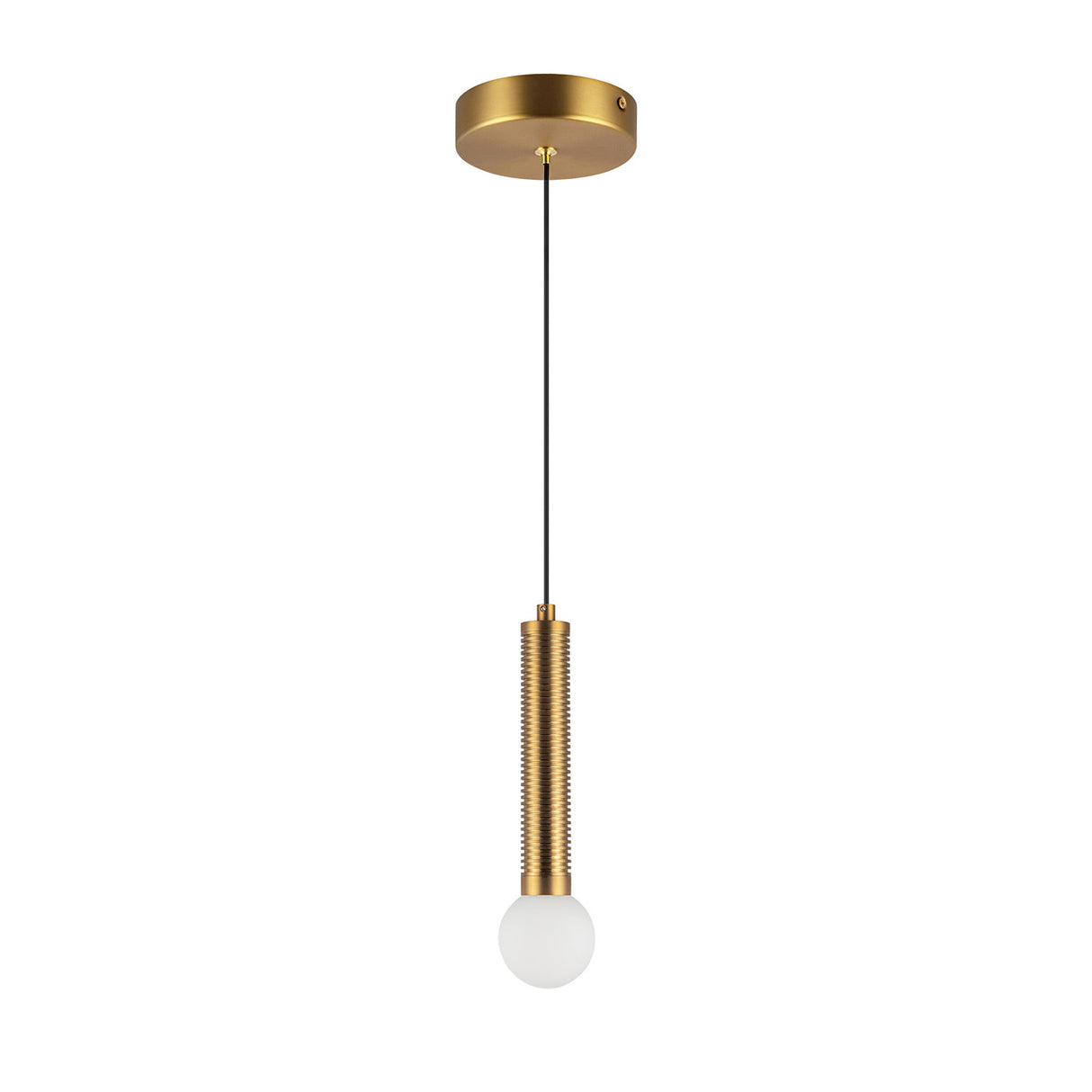 Shiloh LED Pendant 9", Brushed Brass