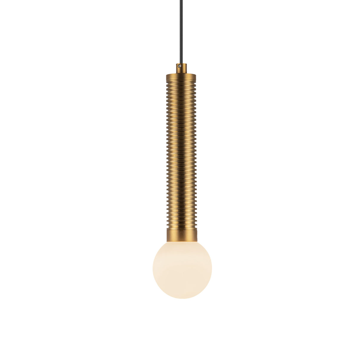 Shiloh LED Pendant 9", Brushed Brass