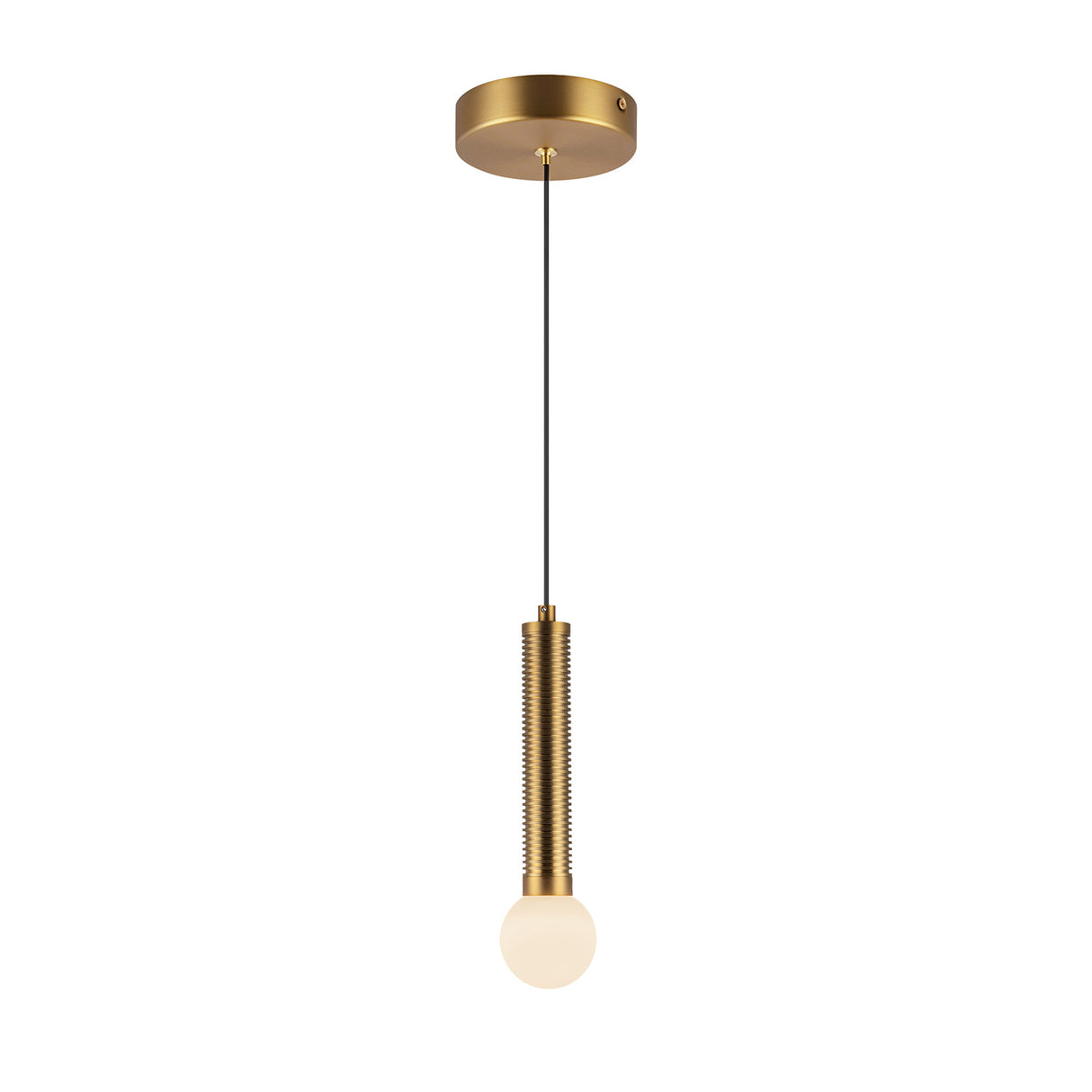 Shiloh LED Pendant 9", Brushed Brass