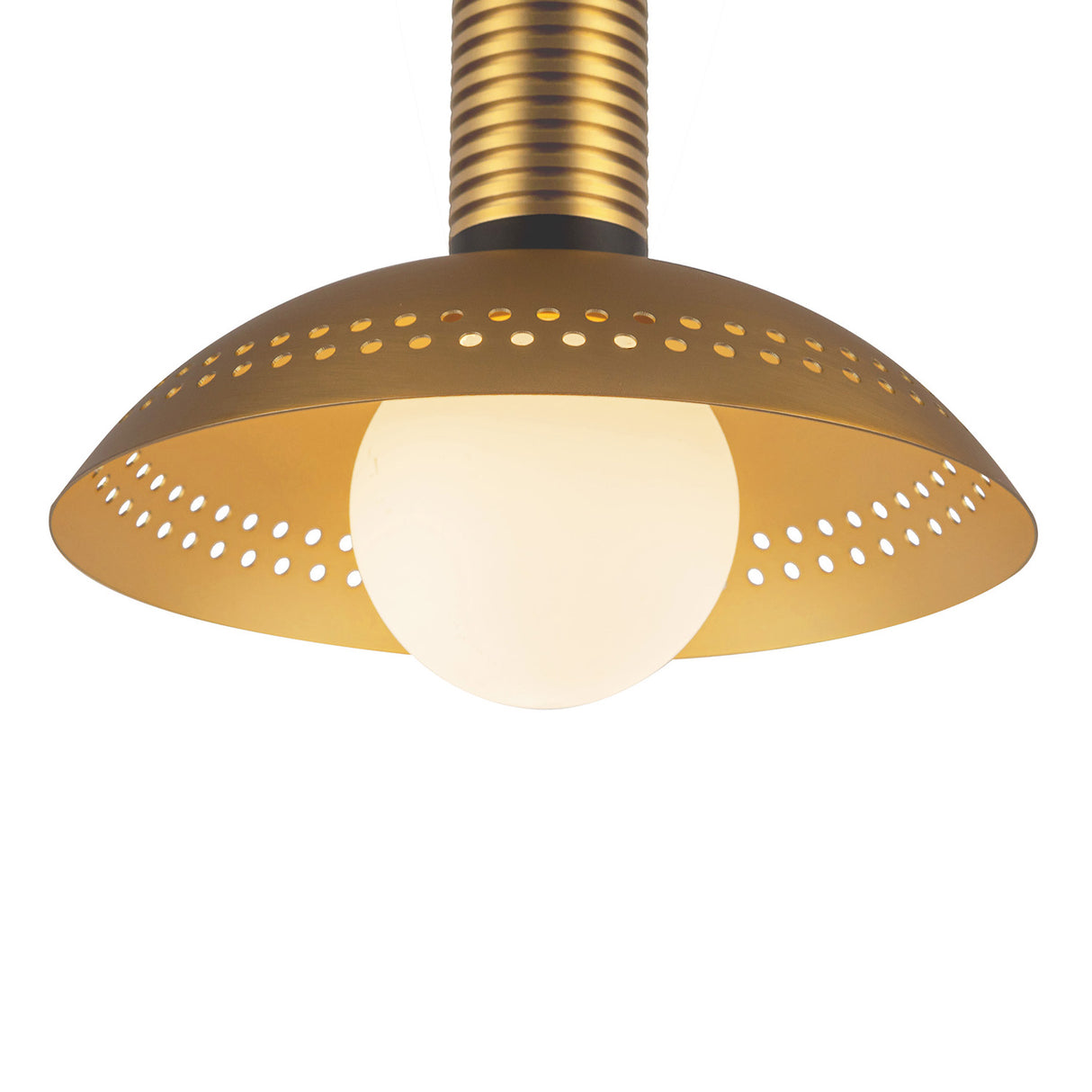 Sheila LED Pendant 9", Brushed Brass