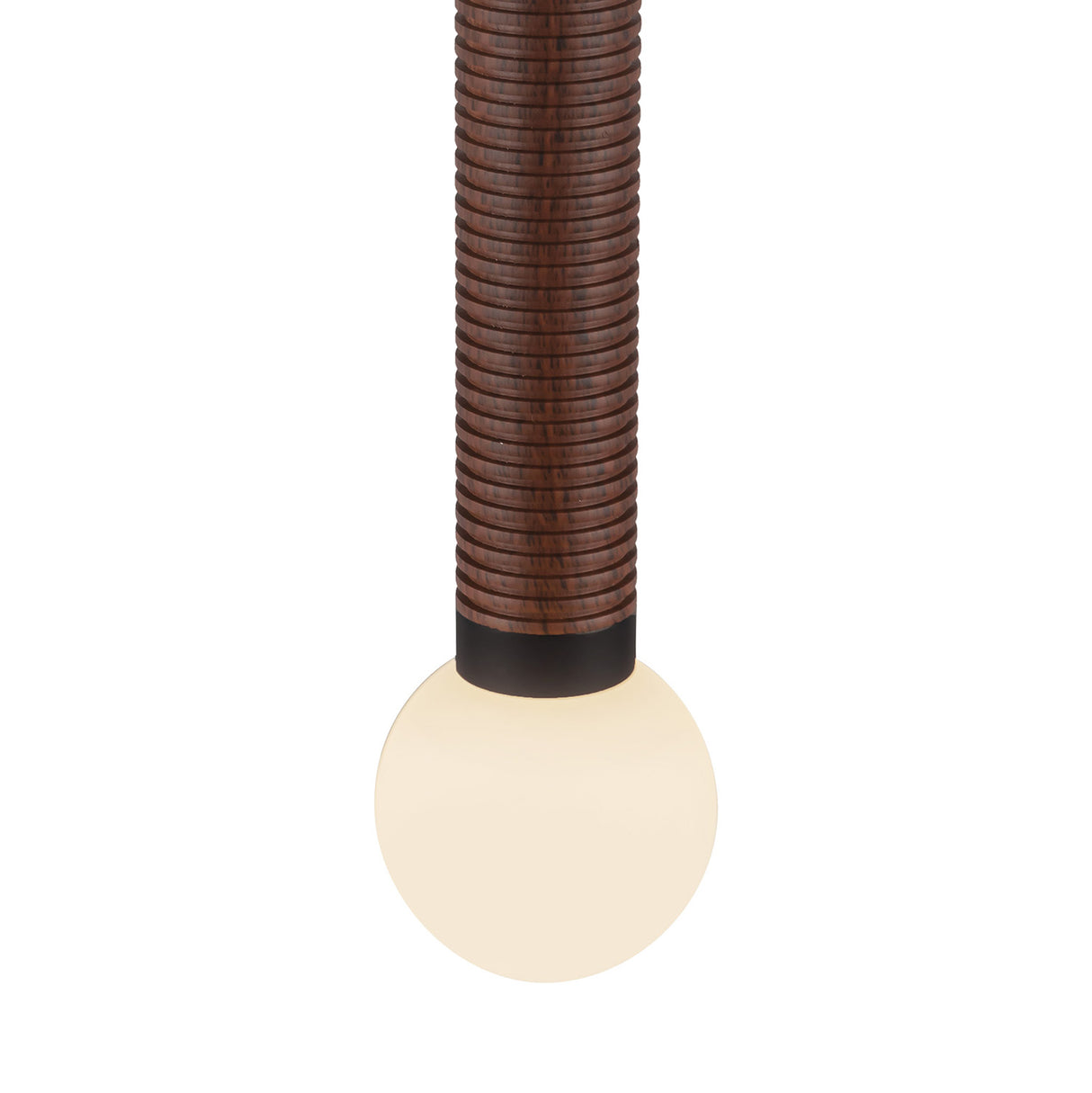 Shiloh LED Pendant 9", Matte Black and Walnut