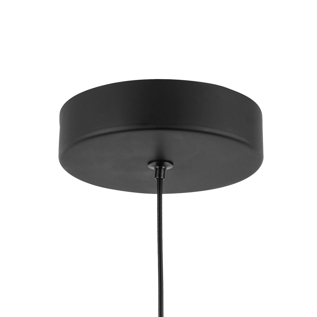 Sheila LED Pendant 9", Matte Black and Walnut