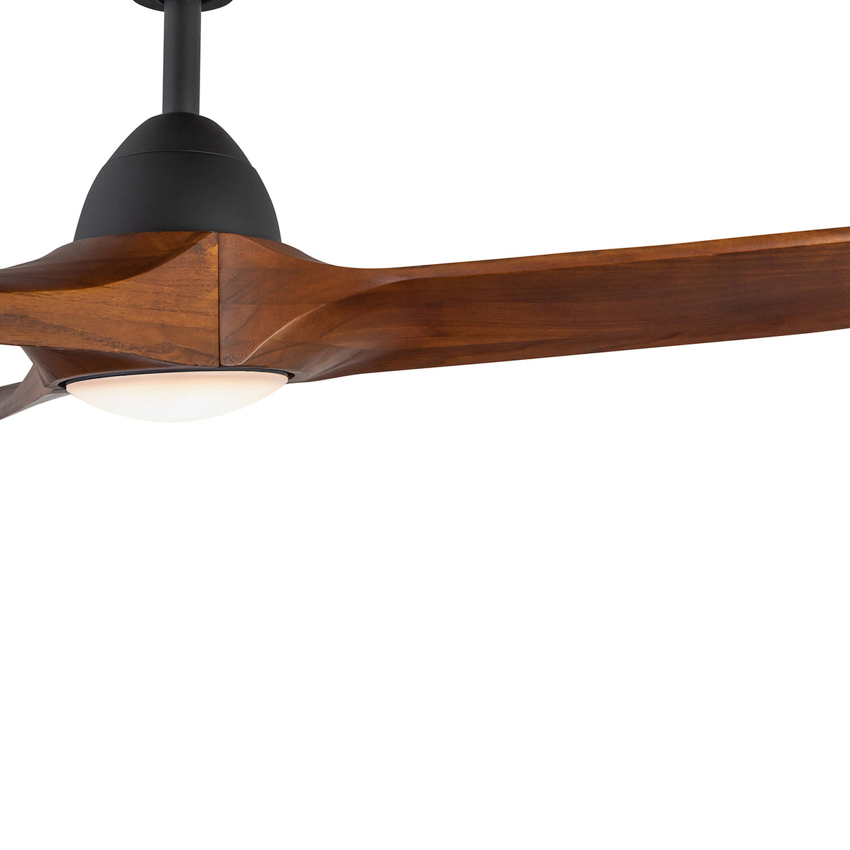 Sedona LED Ceiling Fan 60", Matte Black and Dark Walnut Wood Blades, Smart Fan, 6-Speed Reversible Air Flow