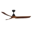 Sedona LED Ceiling Fan 60", Matte Black and Dark Walnut Wood Blades, Smart Fan, 6-Speed Reversible Air Flow