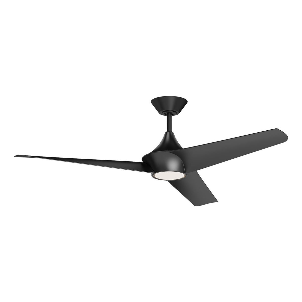 Dover Ceiling Fan 56", Matte Black with LED Light, 6-Speed Reversible Air Flow, Remote Control