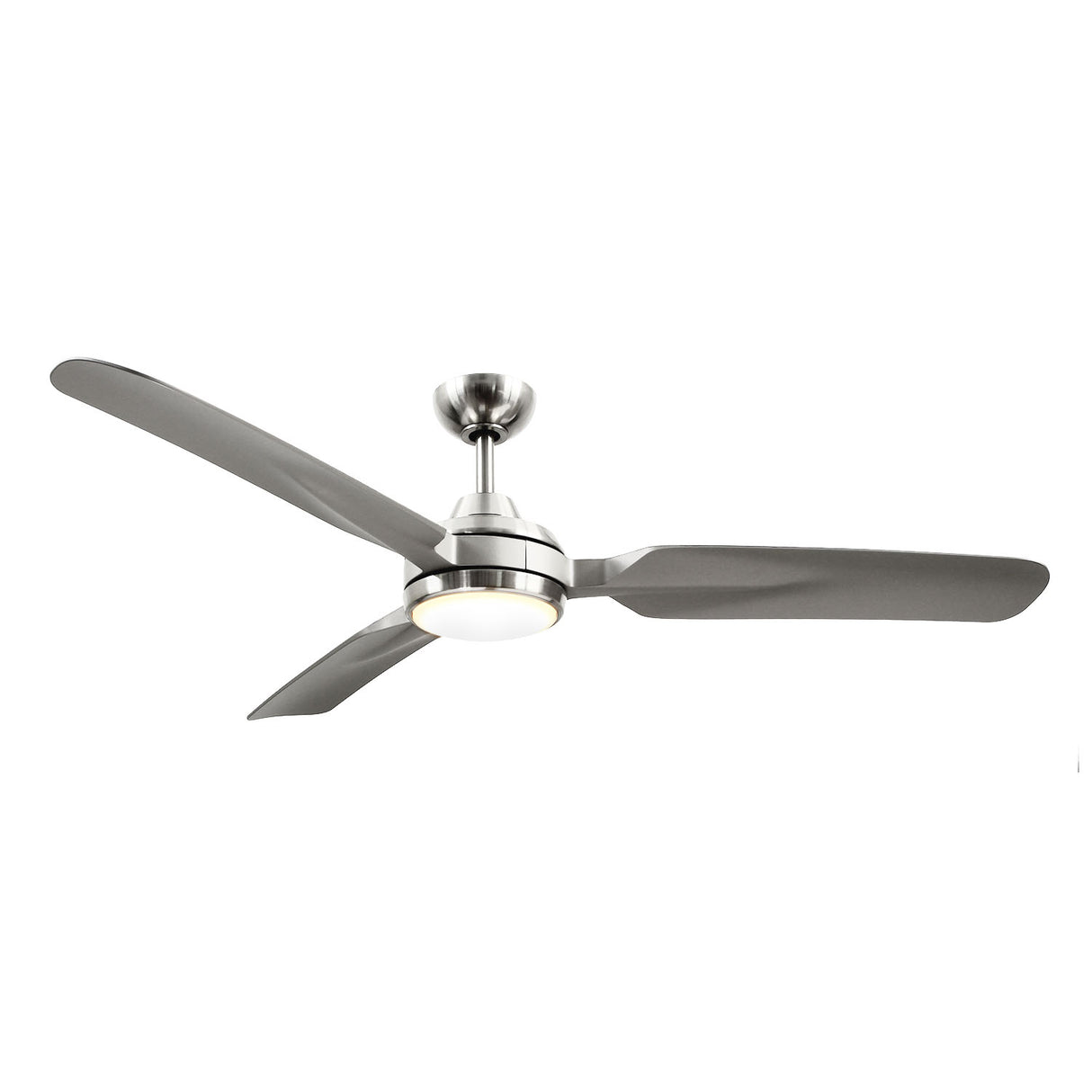 Hobbs Ceiling Fan 60", Brushed Nickel with LED Light, 6-Speed Reversible Air Flow, Remote Control