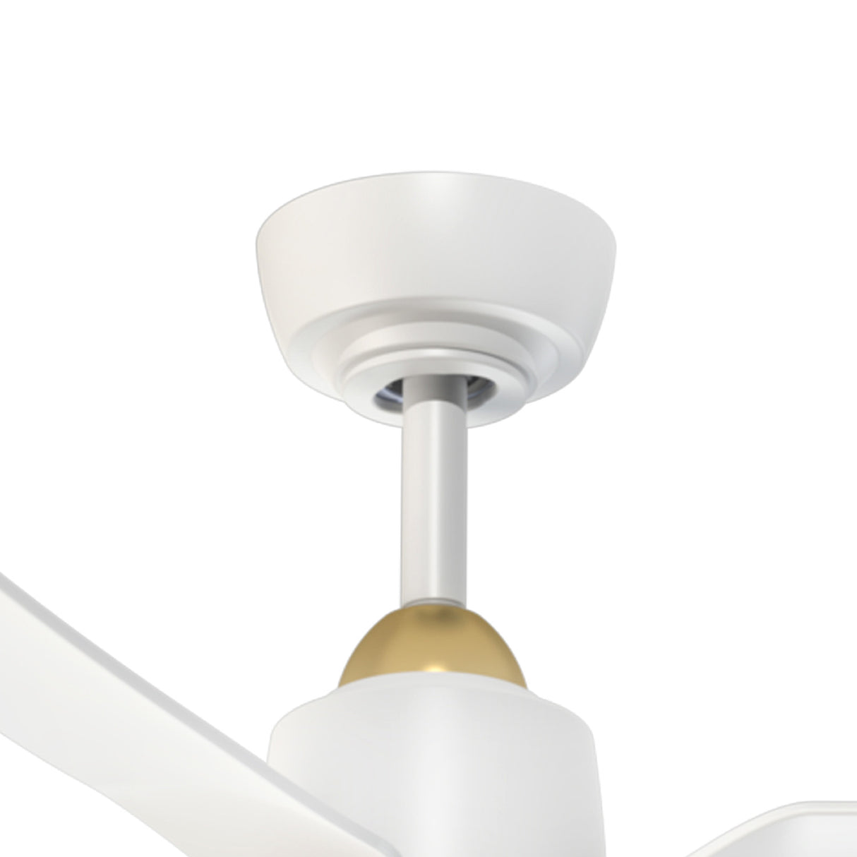 Kent Outdoor Ceiling Fan with Light 42" with LED Light, Brushed Brass and White Smart Fan, 6-Speed Reversible High-Performance Air Flow