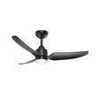 Kent Outdoor Ceiling Fan with Light 42" with LED Light, Matte Black Smart Fan, 6-Speed Reversible High-Performance Air Flow