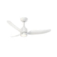 Kent Outdoor Ceiling Fan with Light 42" with LED Light, White Smart Fan, 6-Speed Reversible High-Performance Air Flow