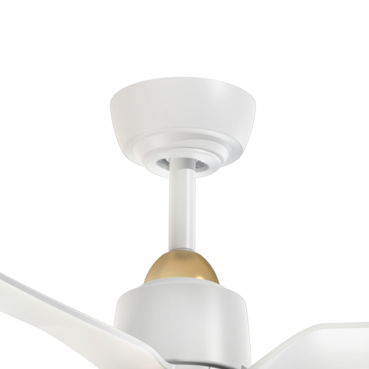Kent Outdoor Ceiling Fan with Light 52" with LED Light, Brushed Brass and White Smart Fan, 6-Speed Reversible High-Performance Air Flow