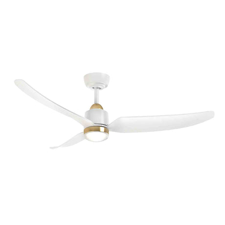 Kent Outdoor Ceiling Fan with Light 52" with LED Light, Brushed Brass and White Smart Fan, 6-Speed Reversible High-Performance Air Flow