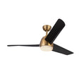 Lorain LED Light Ceiling Fan 54", Brushed Brass and Matte Black Smart Fan, 3-Speed, Reversible, High Performance Air Flow