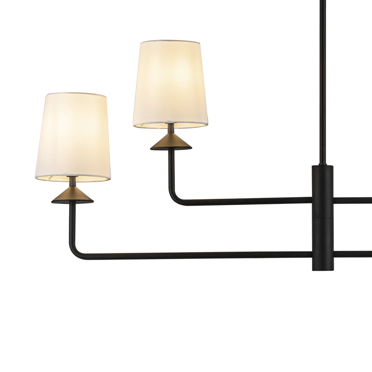 Sabina 4 Light Chandelier 45", Matte Black