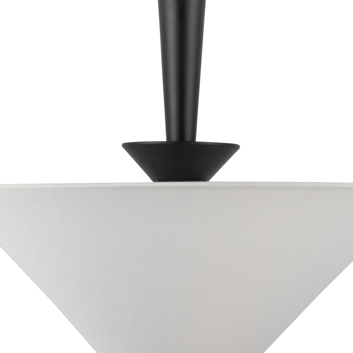 Sabina Pendant 16", Matte Black with Linen Shade