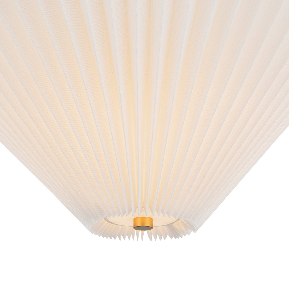 Sabina Semi-Flush Mount 16", Brushed Brass with Pleated Shade