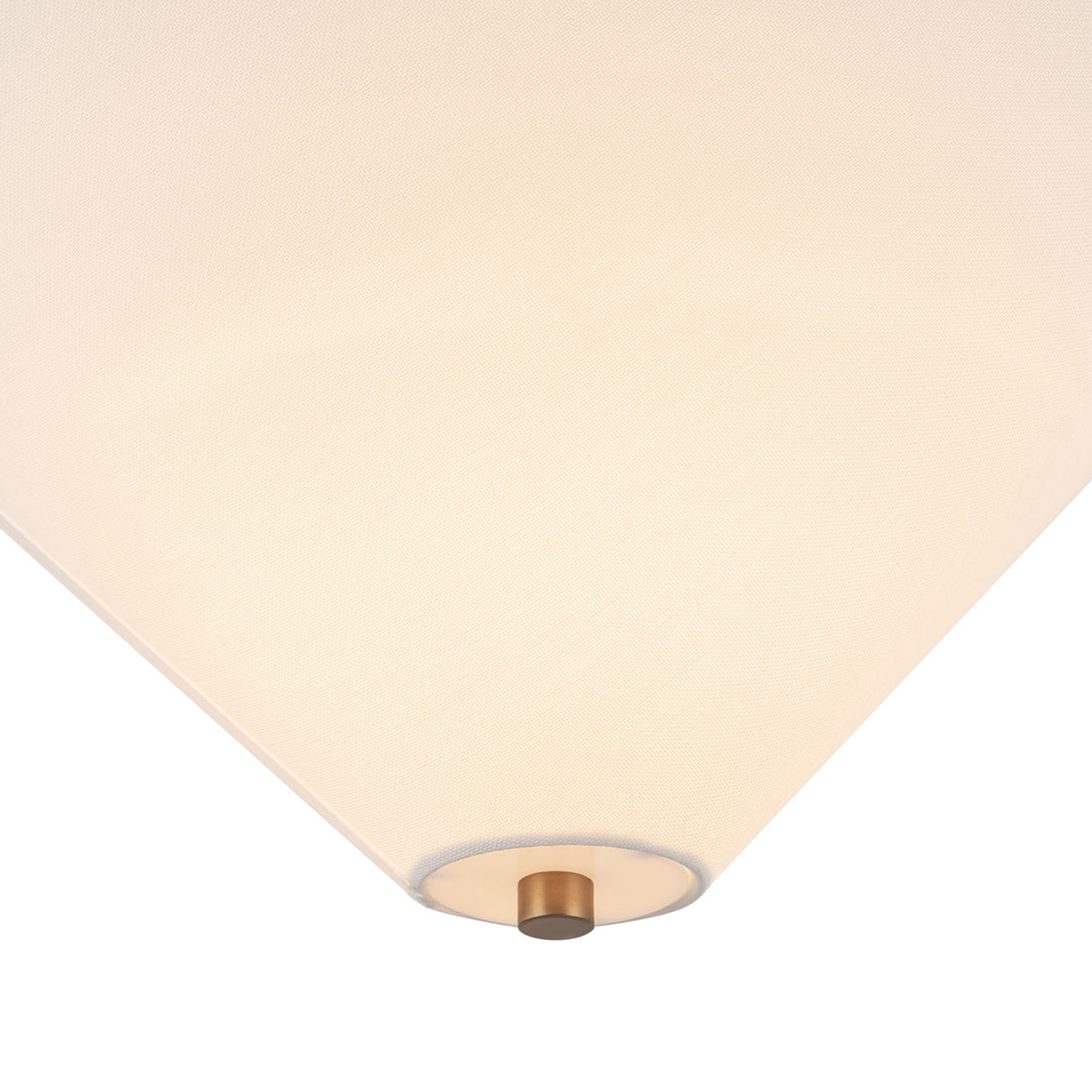 Sabina Semi-Flush Mount 16", Brushed Brass with Linen Shade