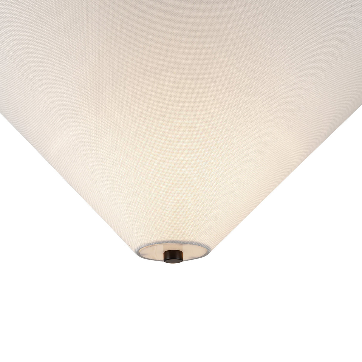 Sabina Semi-Flush Mount 16", Matte Black with Linen Shade