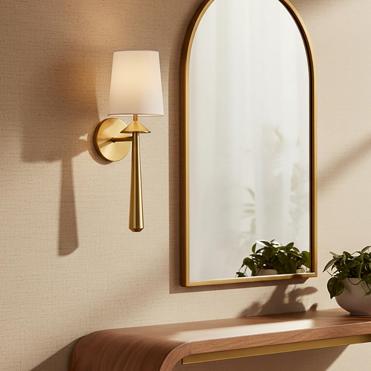 Sabina Wall Sconce 18", Brushed Brass