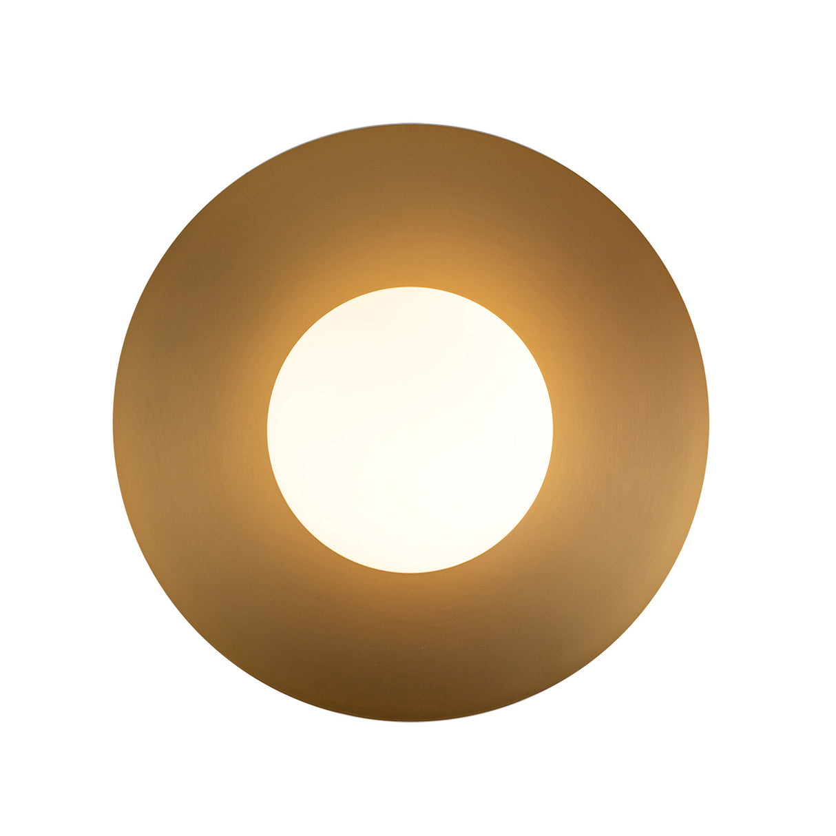 Sol LED Flush Mount 10", Brushed Brass
