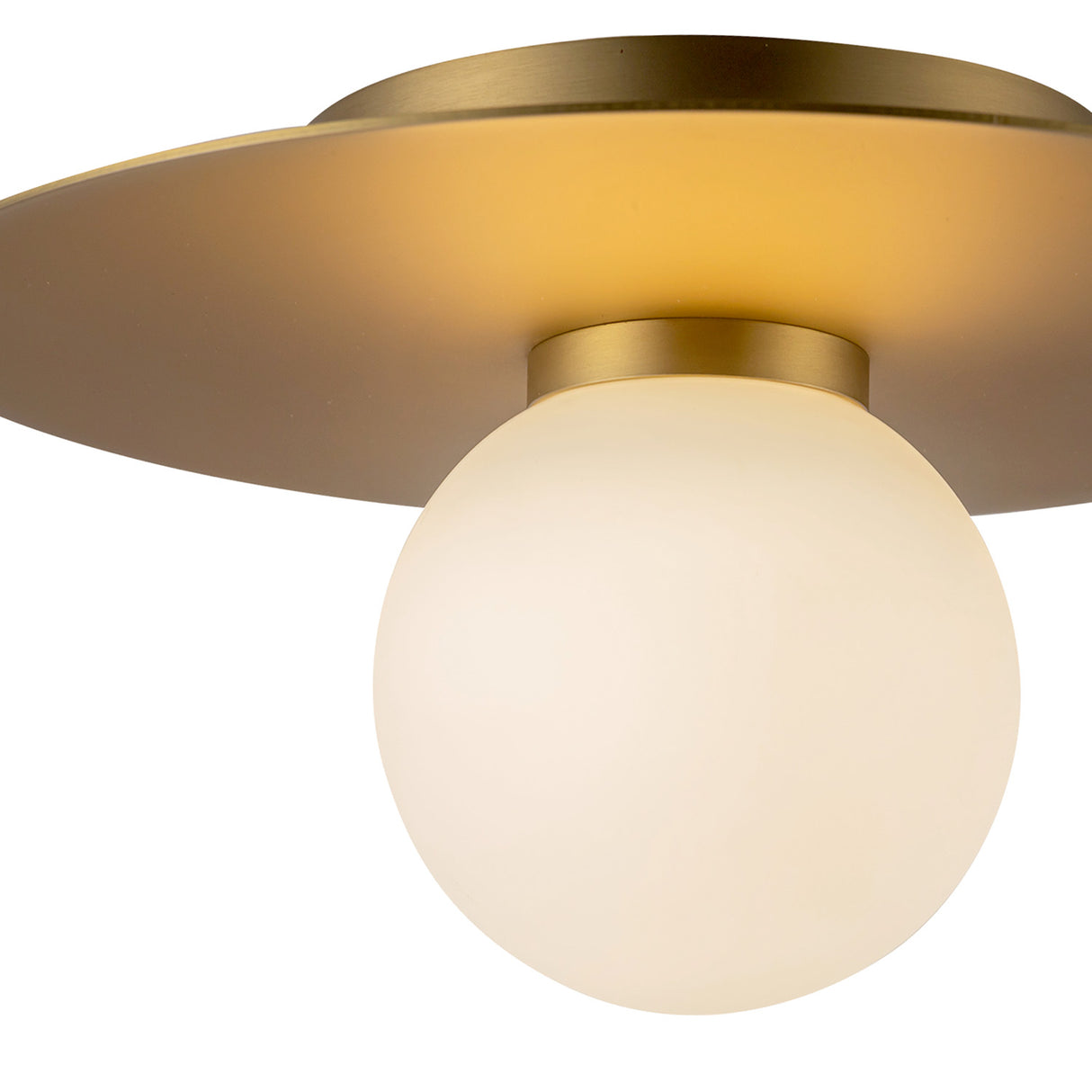 Sol LED Flush Mount 10", Brushed Brass