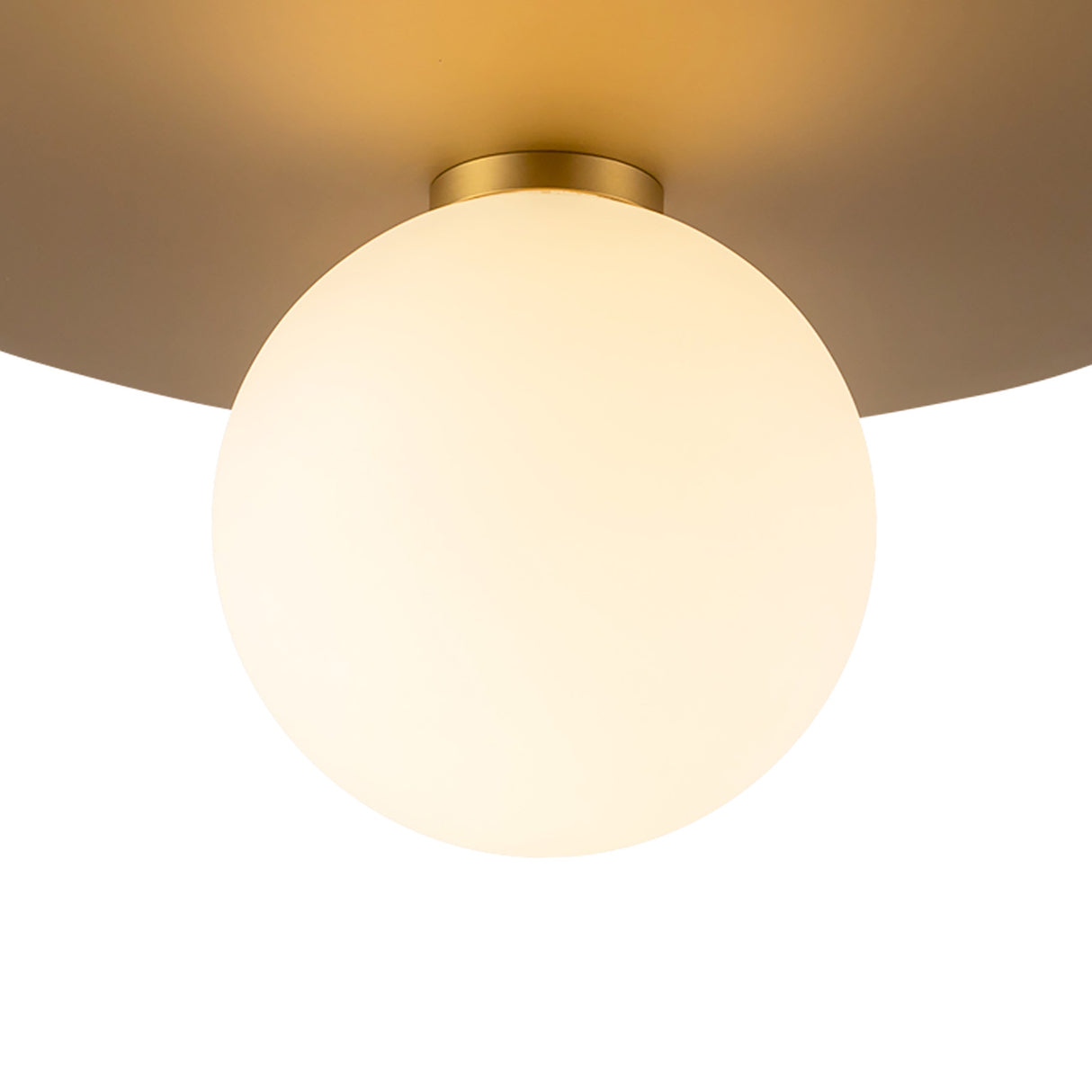 Sol LED Flush Mount 14", Brushed Brass