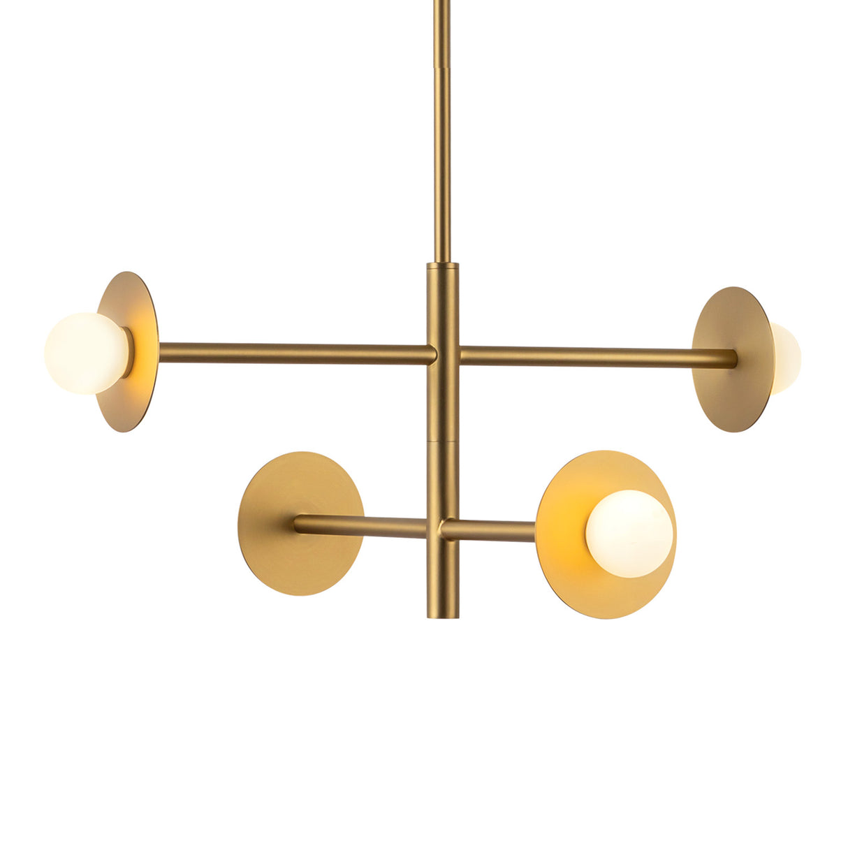 Sol LED Chandelier 23", Brushed Brass