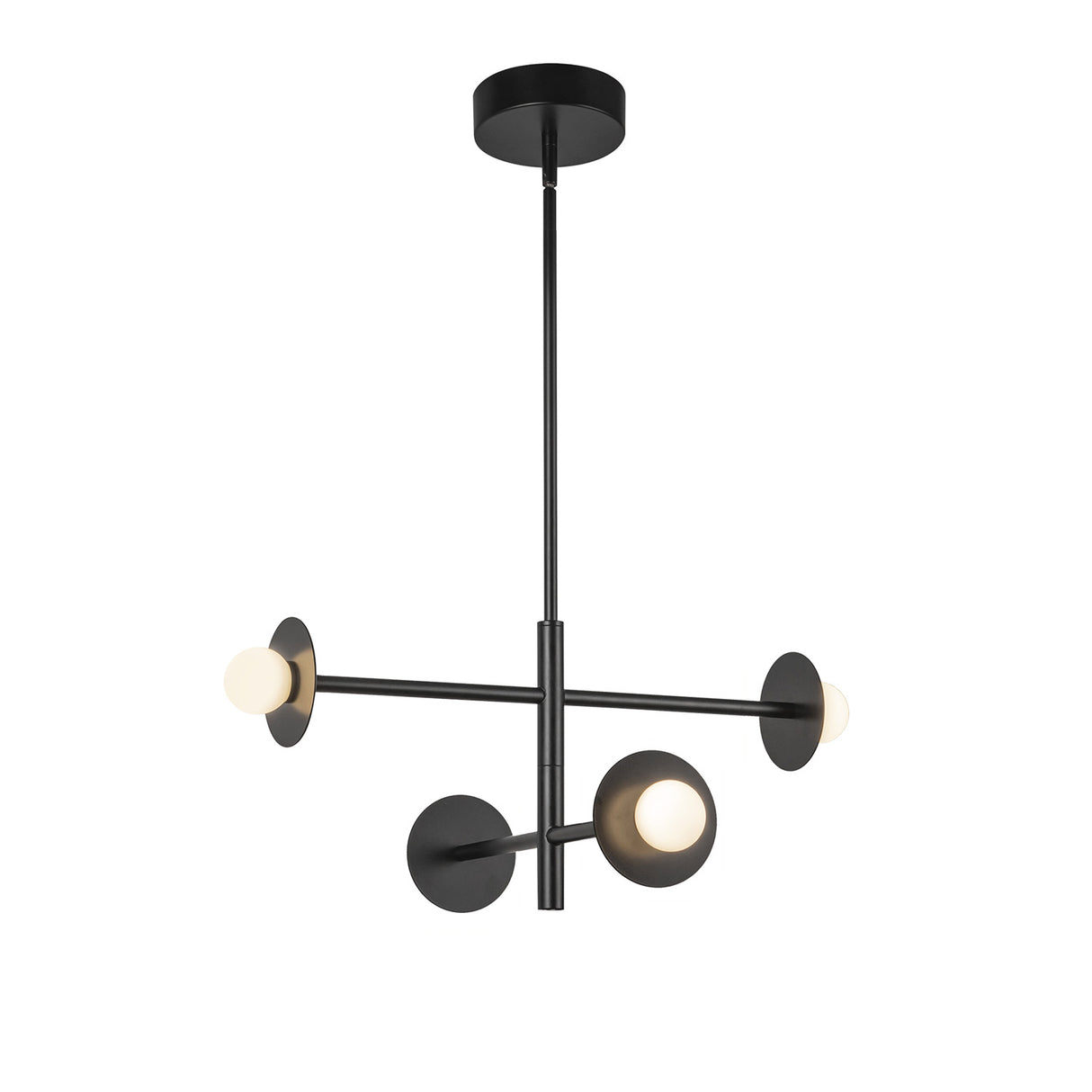 Sol LED Chandelier 23", Matte Black