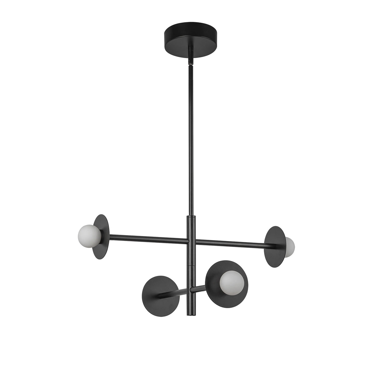 Sol LED Chandelier 23", Matte Black