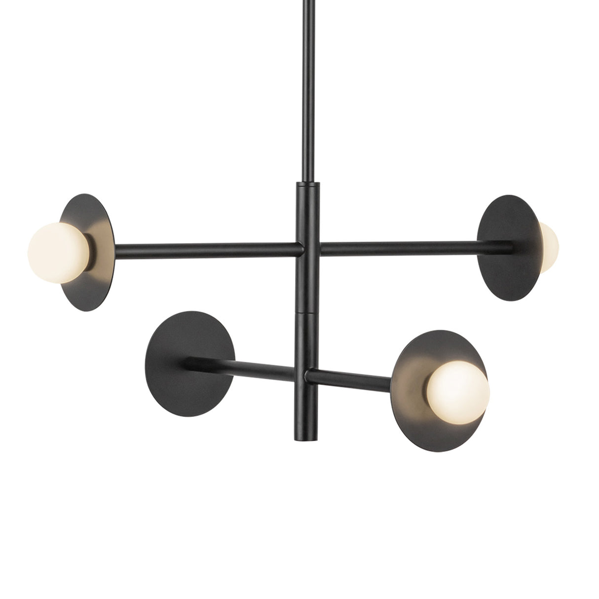 Sol LED Chandelier 23", Matte Black