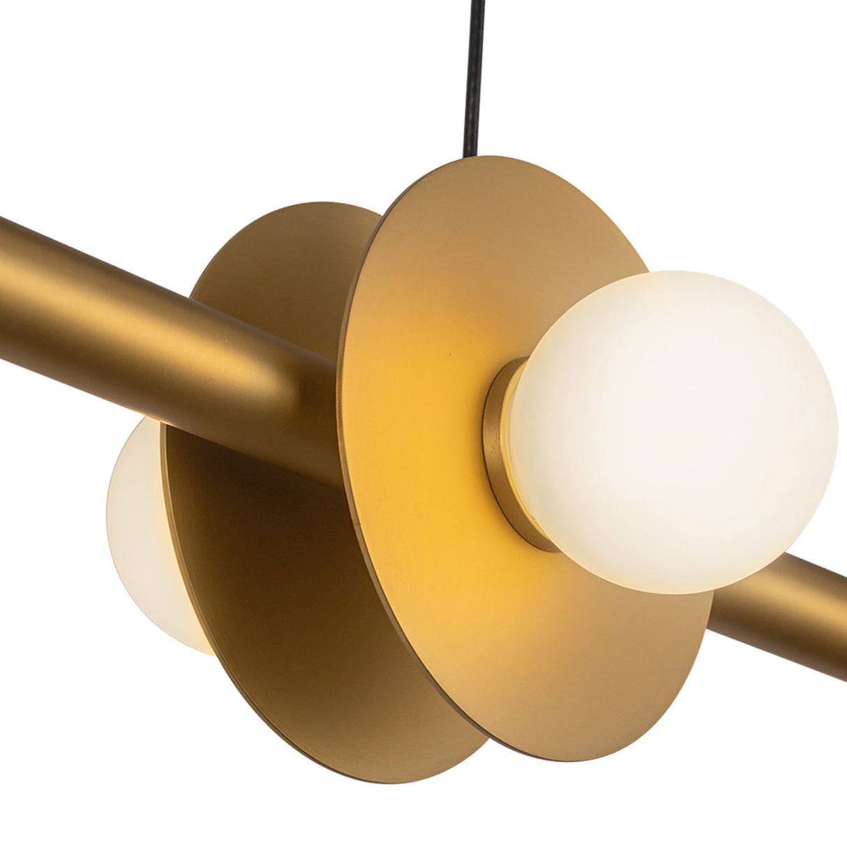 Sol LED Linear Pendant 48", Brushed Brass
