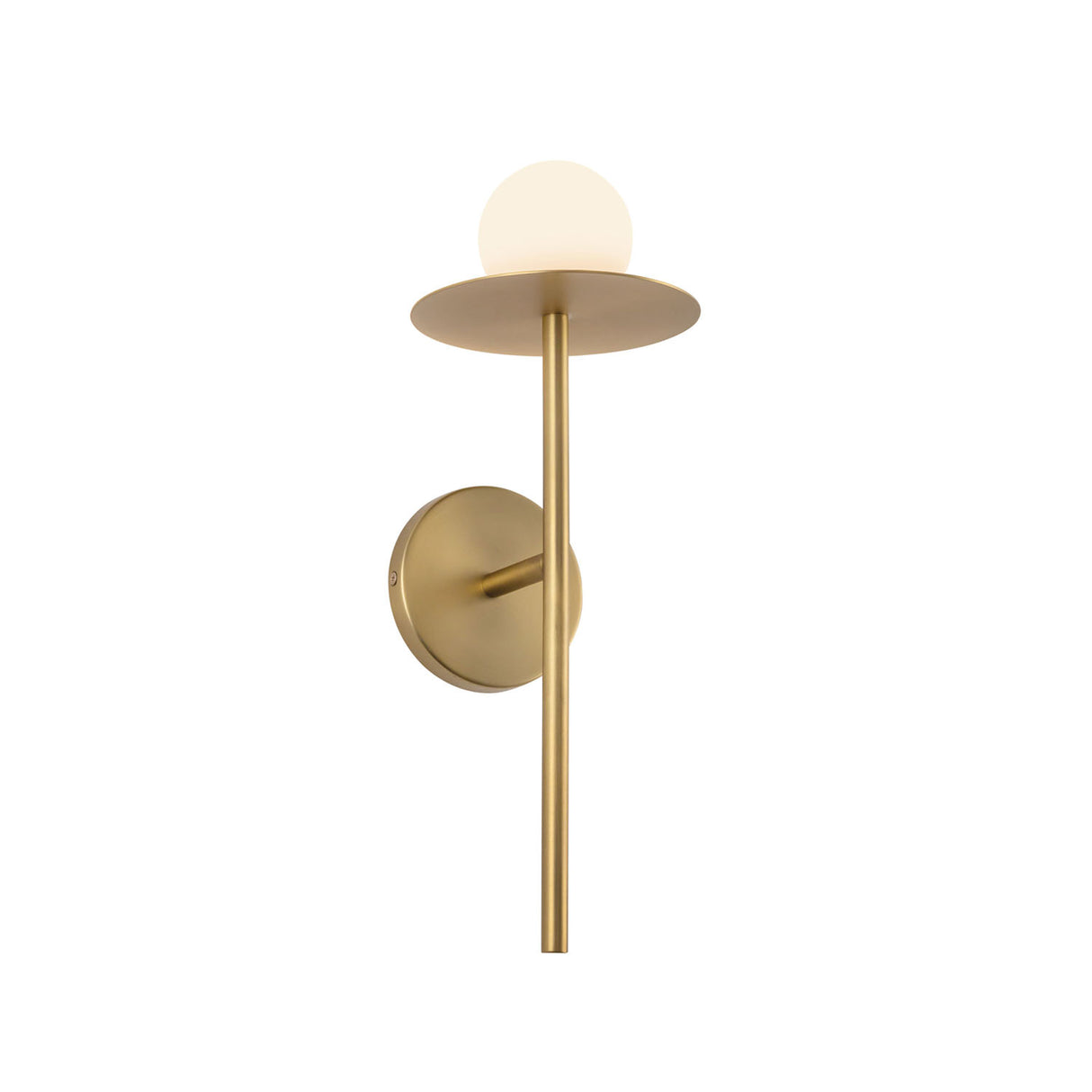 Sol LED Wall Sconce 16", Brushed Brass