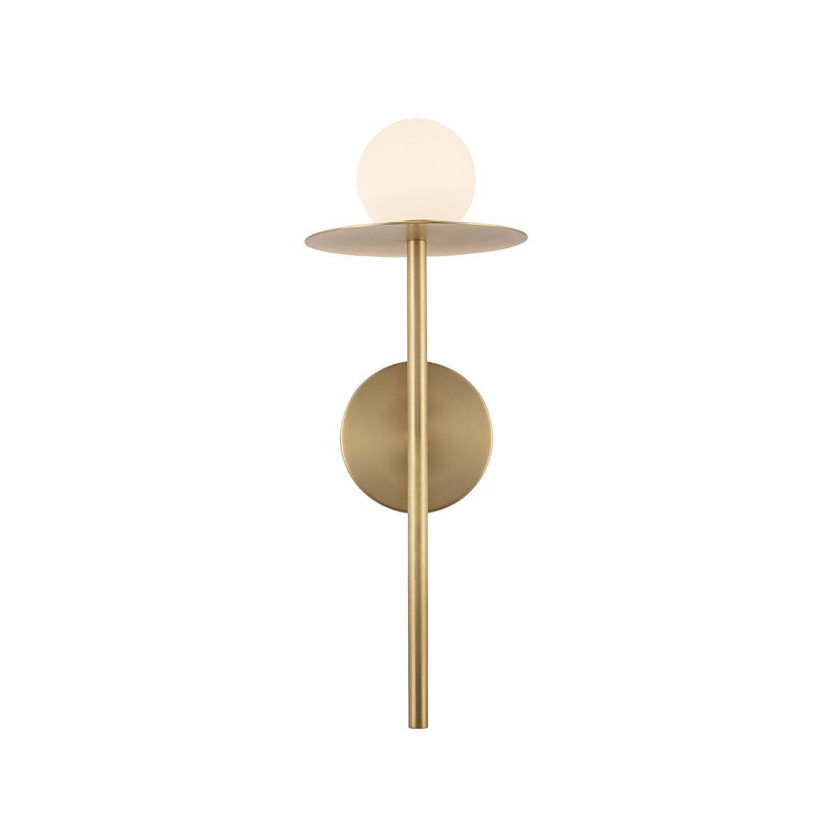 Sol LED Wall Sconce 16", Brushed Brass