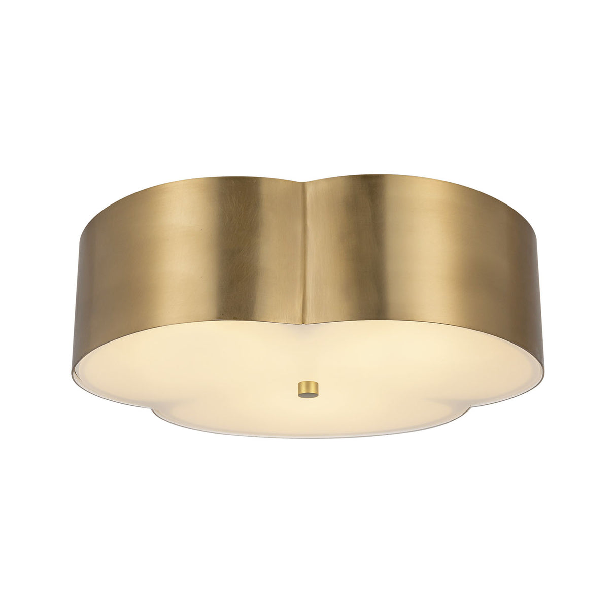 Shyla Flush Mount 14", Brushed Brass