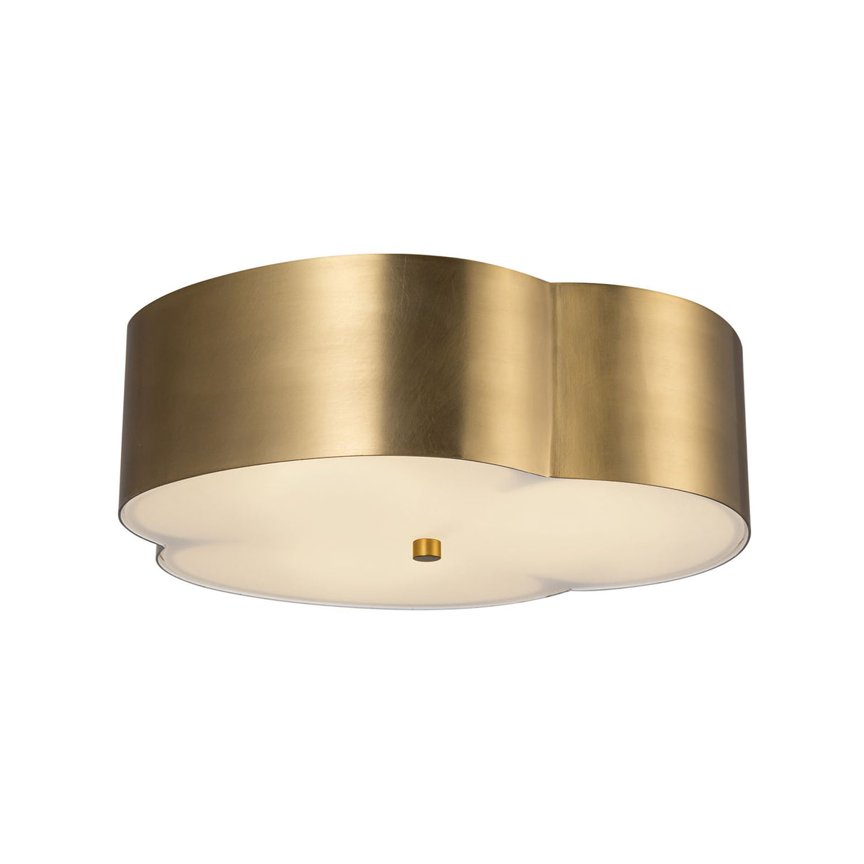 Shyla Flush Mount 14", Brushed Brass