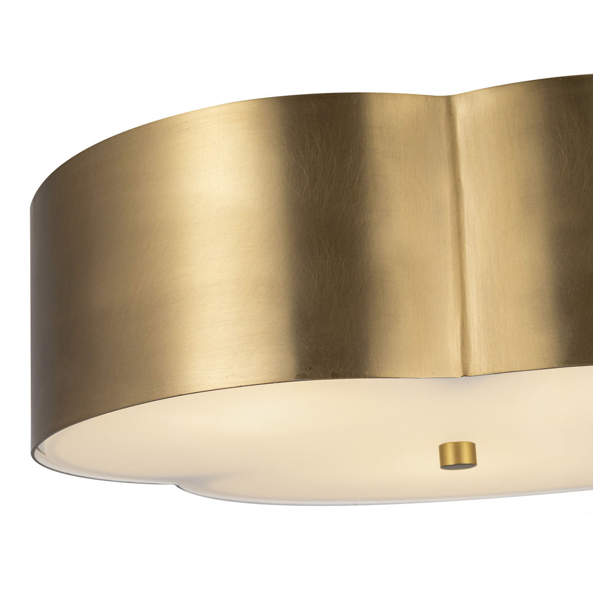 Shyla Flush Mount 14", Brushed Brass