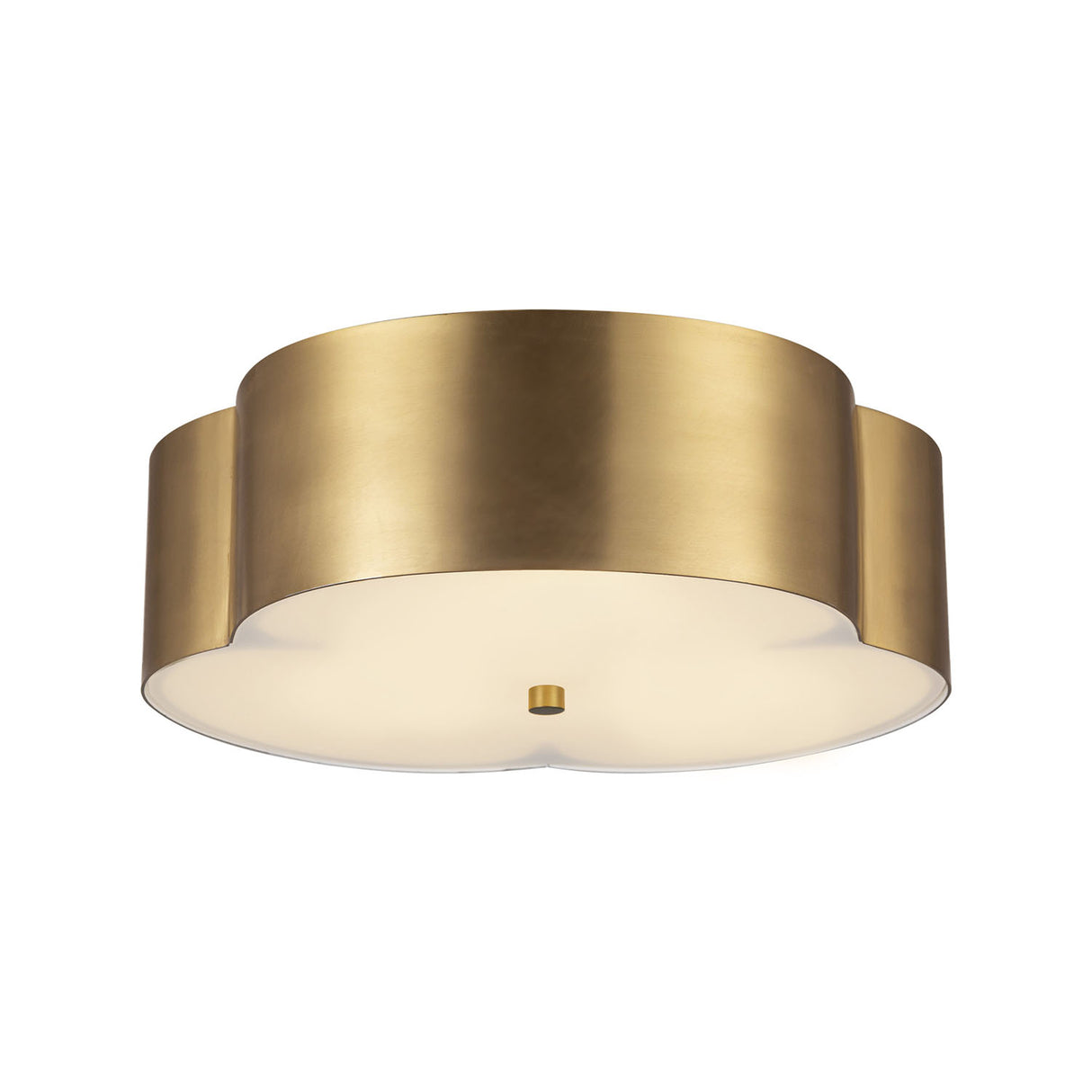 Shyla Flush Mount 14", Brushed Brass