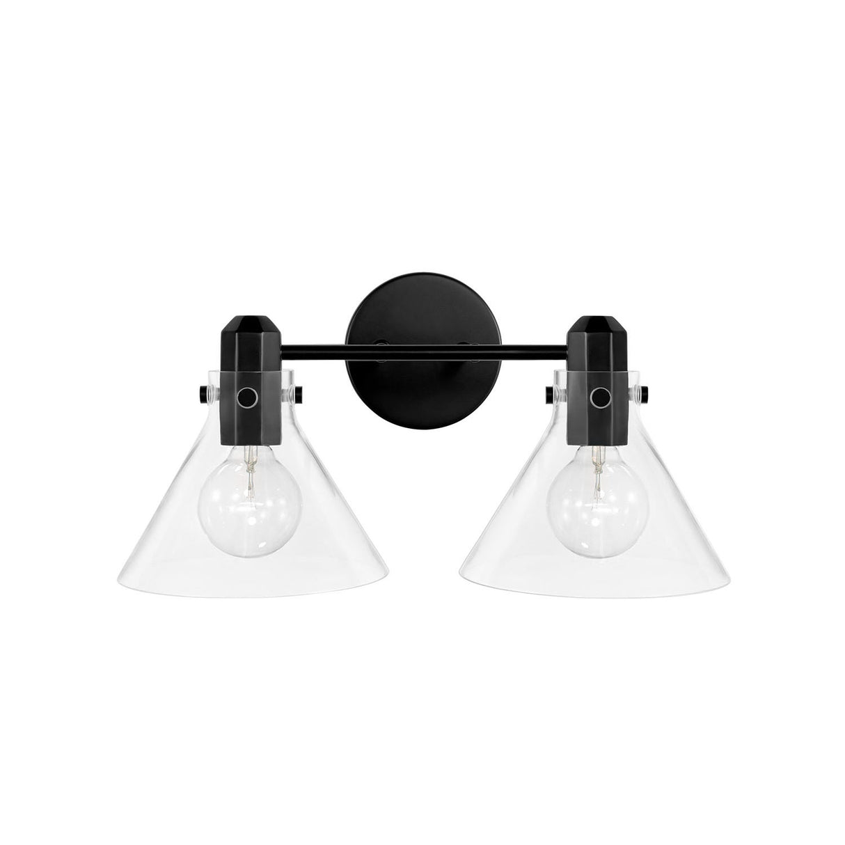 Nash 2 Light Vanity, Matte Black