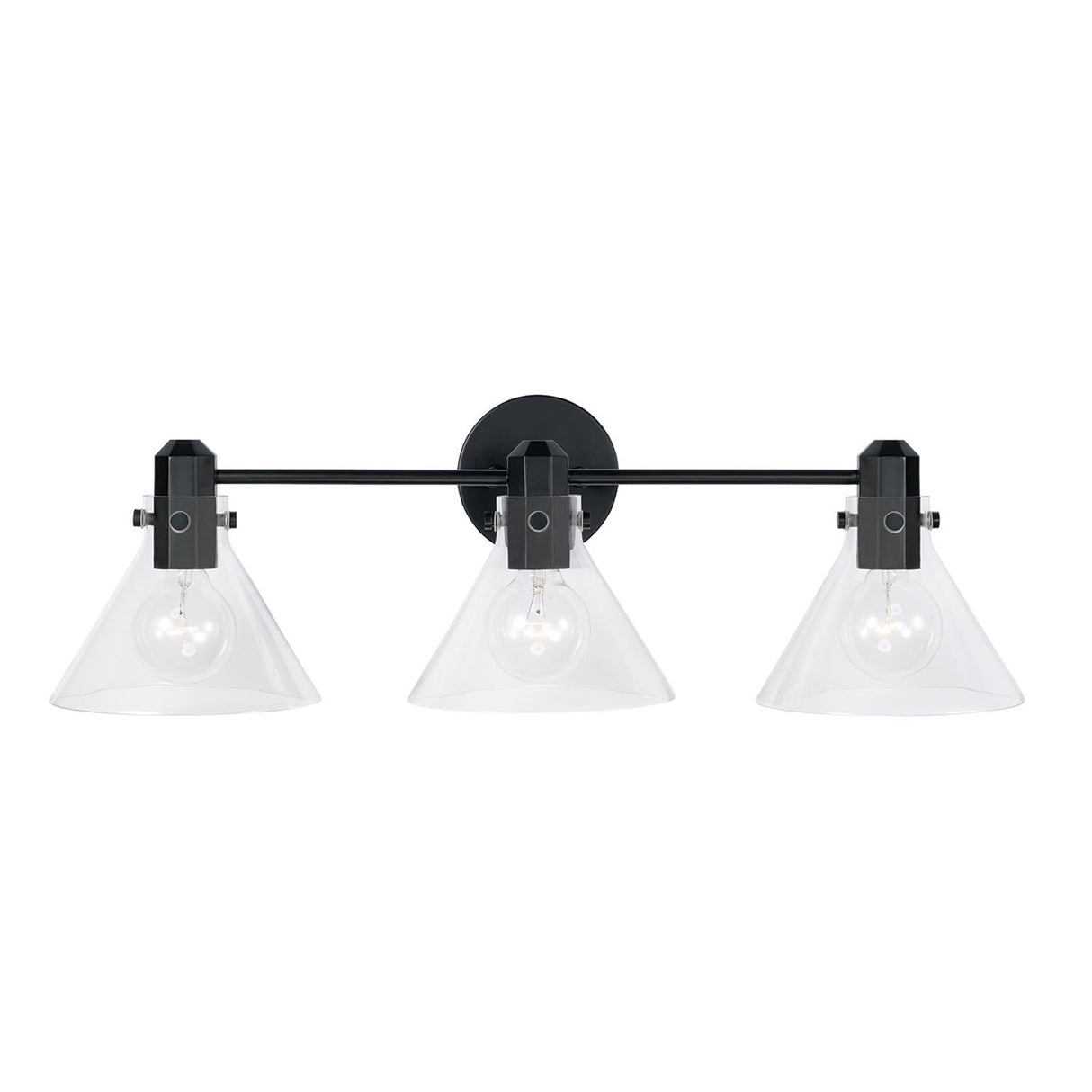 Nash 3 Light Vanity, Matte Black